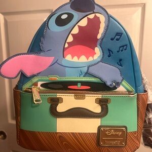 Loungefly Disney Stitch Record Player Mini Backpack